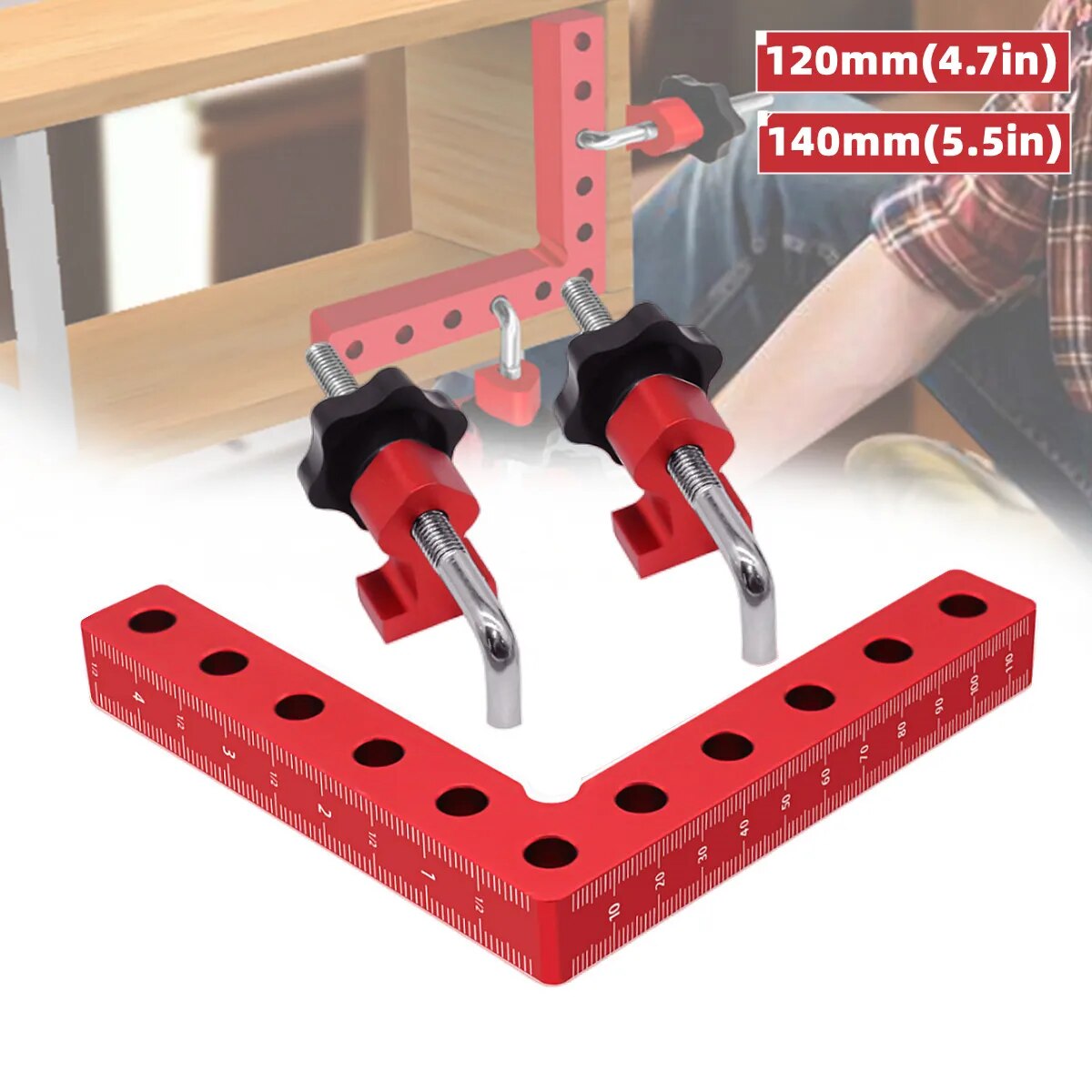 Woodworking Right Angle Clamp - 1 takım 90 derece konumlandırma kareleri