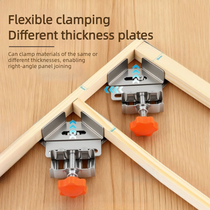 Woodworking Right Angle Clamp - Paslanmaz çelik açık/kapalı açılı kelepçe, ağaç