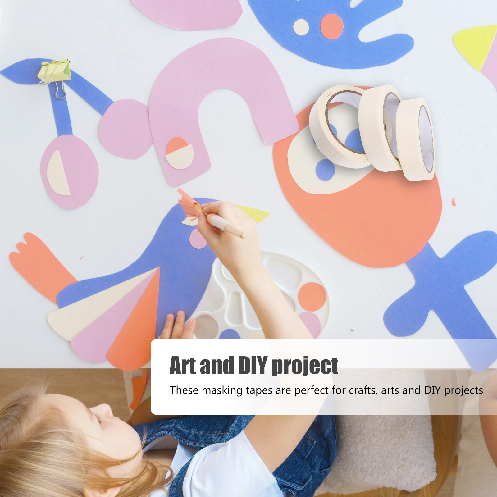 Woodworking Projects Art - 3 Adet Premium Kağıt Maskeleme Bandı,