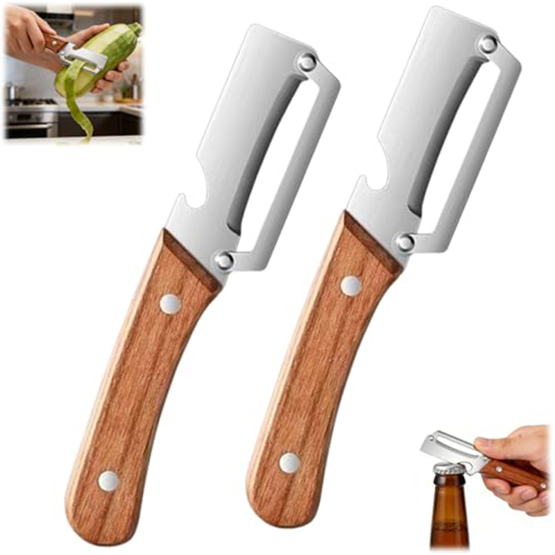 Woodworking Easy Projects - Paslanmaz Çelik Mutfak Soyacağı, Ahşap Saplı