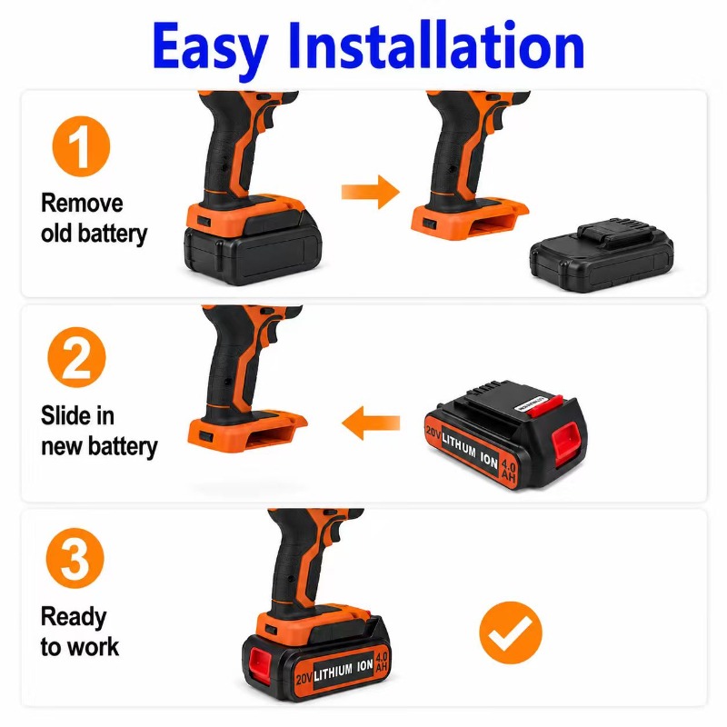 3/4/6/8Ah Uzun Çalışma Süreli  - Black+Decker Tool Cordless incelemesi ve fiyatı